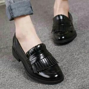 Zara fringed penny loafer